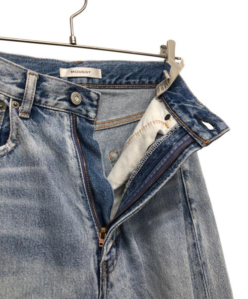 moussy（マウジー）moussy (マウジー) HW CRASH LOOSE STRAIGHT インディゴ サイズ:25の古着・服飾アイテム