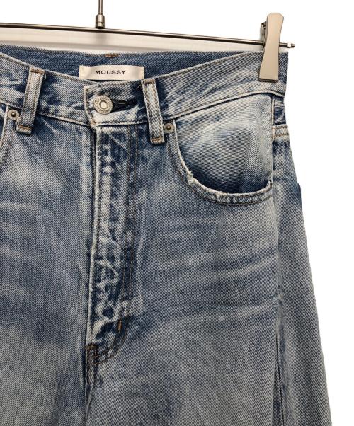 moussy（マウジー）moussy (マウジー) HW CRASH LOOSE STRAIGHT インディゴ サイズ:25の古着・服飾アイテム