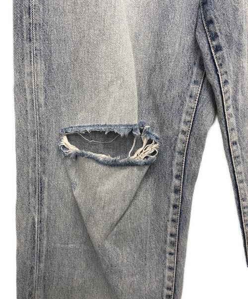 moussy（マウジー）moussy (マウジー) HW CRASH LOOSE STRAIGHT インディゴ サイズ:25の古着・服飾アイテム