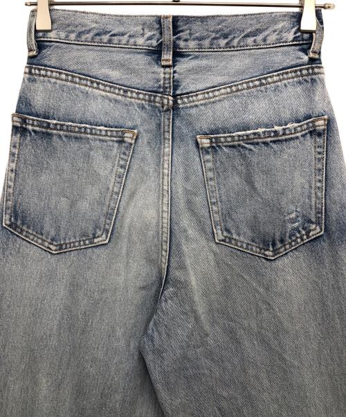 moussy（マウジー）moussy (マウジー) HW CRASH LOOSE STRAIGHT インディゴ サイズ:25の古着・服飾アイテム