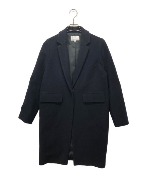 M-PREMIER（エムプルミエ）M-PREMIER (エムプルミエ) アンゴラ混チェスターコート ネイビー サイズ:36の古着・服飾アイテム