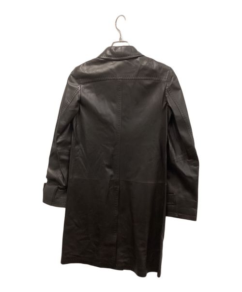 BOSS HUGO BOSS（ボス ヒューゴボス）BOSS HUGO BOSS (ボス ヒューゴボス) レザーコート ブラウン サイズ:38の古着・服飾アイテム