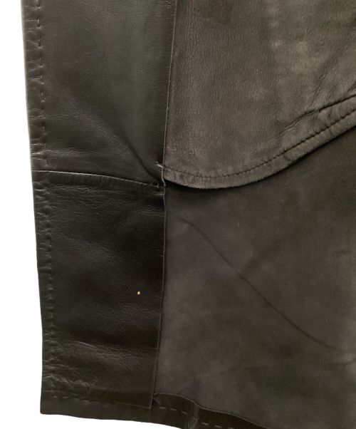 BOSS HUGO BOSS（ボス ヒューゴボス）BOSS HUGO BOSS (ボス ヒューゴボス) レザーコート ブラウン サイズ:38の古着・服飾アイテム