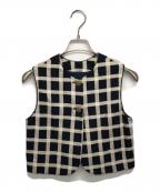 TOMORROW LANDトゥモローランド）の古着「ドビータッターチェック フロンタブルジレ」｜ネイビー