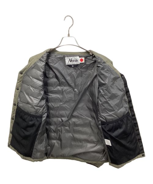 nanga white label（ナンガホワイトレーベル）nanga white label (ナンガホワイトレーベル) ダウンカーディガン オーロラダウン インナーダウン オリーブ サイズ:Sの古着・服飾アイテム