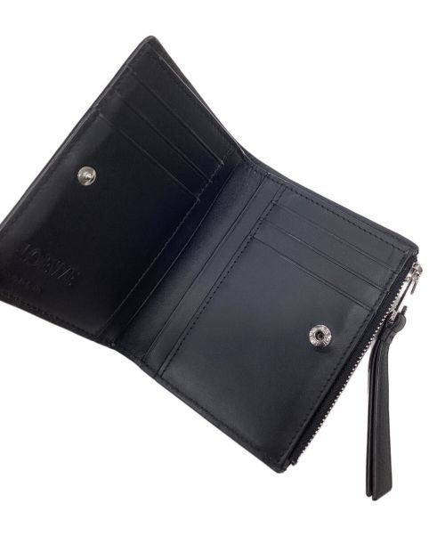 LOEWE（ロエベ）LOEWE (ロエベ) パズル スリム コンパクトウォレット ブラックの古着・服飾アイテム