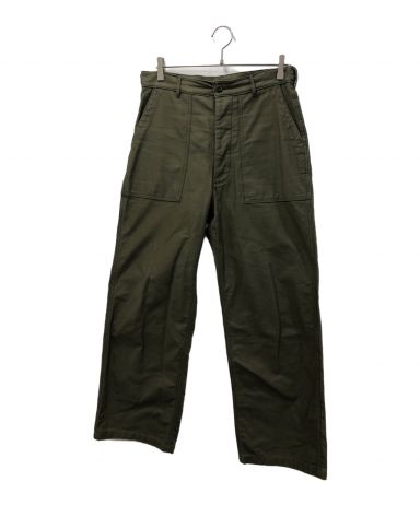 中古・古着通販】HYKE (ハイク) バックサテンベイカーパンツ オリーブ