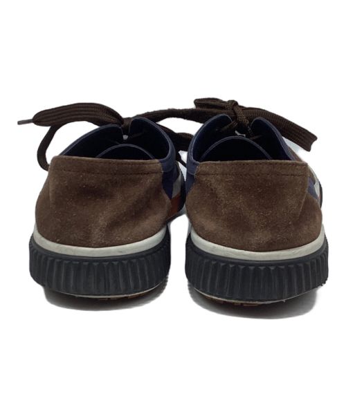 PRADA（プラダ）PRADA (プラダ) ローカットスニーカー ネイビー×ブラウン サイズ:9の古着・服飾アイテム