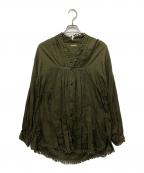 KAPITALキャピタル）の古着「タッセルコットンブラウス」｜オリーブ