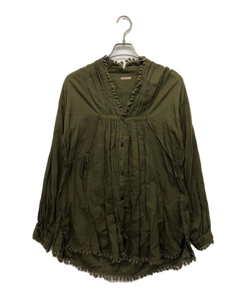 KAPITAL（キャピタル）KAPITAL (キャピタル) タッセルコットンブラウス オリーブ サイズ:XSの古着・服飾アイテム