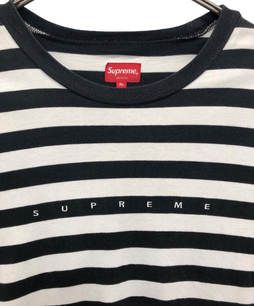 SUPREME（シュプリーム）SUPREME (シュプリーム) Bar Stripe Tee/ボーダーTシャツ ブラック サイズ:XLの古着・服飾アイテム