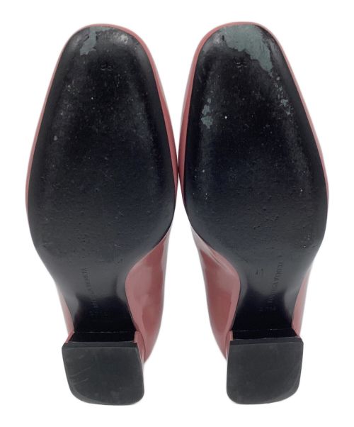 BOTTEGA VENETA（ボッテガベネタ）BOTTEGA VENETA (ボッテガベネタ) イントレチャートエナメルパンプス ピンク サイズ:37 1/2の古着・服飾アイテム