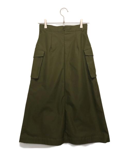 CLANE（クラネ）CLANE (クラネ) ミリタリープリーツドッキングロングスカート オリーブの古着・服飾アイテム