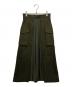CLANE（クラネ）の古着「ミリタリープリーツドッキングロングスカート」｜オリーブ