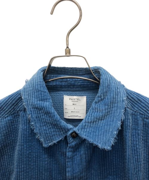 pastel d occitanie（パステル ドクシタニ）pastel d occitanie (パステル ドクシタニ) コーデュロイシャツ ブルー サイズ:１の古着・服飾アイテム