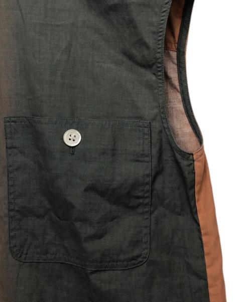 AURALEE（オーラリー）AURALEE (オーラリー) グラデーションフィンクスシャツ グリーン×オレンジの古着・服飾アイテム