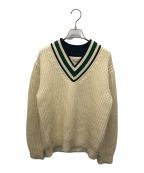 tory sportトリースポーツ）の古着「Vネックニット」｜アイボリー