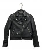 UNITED ARROWSユナイテッドアローズ）の古着「カウレザーダブルライダース」｜ブラック