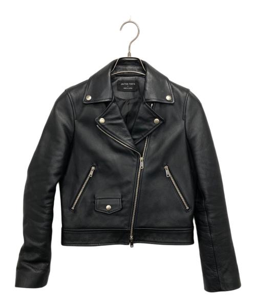 UNITED ARROWS（ユナイテッドアローズ）UNITED ARROWS (ユナイテッドアローズ) カウレザーダブルライダース ブラック サイズ:1の古着・服飾アイテム