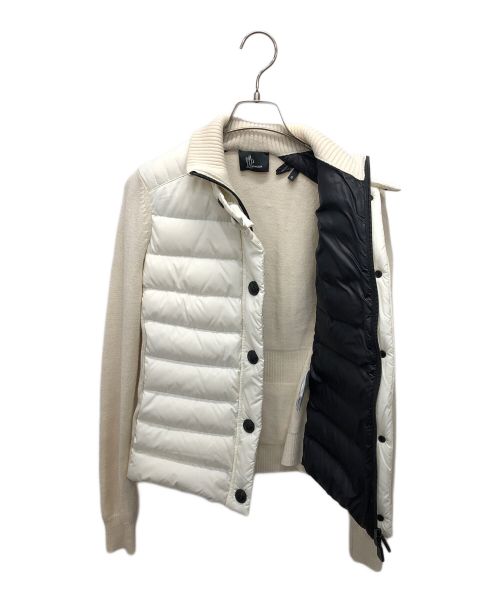 MONCLER GRENOBLE（モンクレール グルノーブル）MONCLER GRENOBLE (モンクレール グルノーブル) ダウン切替カーディガン ホワイト サイズ:Sの古着・服飾アイテム