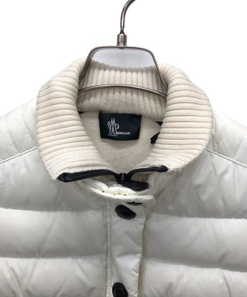 MONCLER GRENOBLE（モンクレール グルノーブル）MONCLER GRENOBLE (モンクレール グルノーブル) ダウン切替カーディガン ホワイト サイズ:Sの古着・服飾アイテム