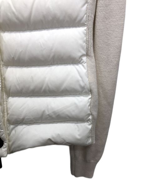 MONCLER GRENOBLE（モンクレール グルノーブル）MONCLER GRENOBLE (モンクレール グルノーブル) ダウン切替カーディガン ホワイト サイズ:Sの古着・服飾アイテム