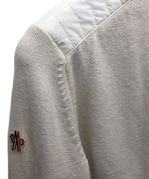 MONCLER GRENOBLE（モンクレール グルノーブル）MONCLER GRENOBLE (モンクレール グルノーブル) ダウン切替カーディガン ホワイト サイズ:Sの古着・服飾アイテム