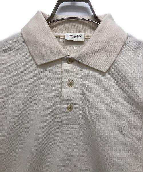 Saint Laurent Paris（サンローランパリ）Saint Laurent Paris (サンローランパリ) ポロシャツ アイボリー サイズ:Mの古着・服飾アイテム