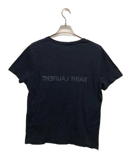 SAINTLAURENT JEANS（サンローラン ジーンズ）SAINTLAURENT JEANS (サンローラン ジーンズ) リバースロゴTee ネイビー サイズ:Lの古着・服飾アイテム