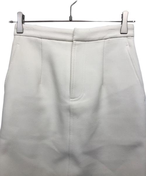 BLENHEIM（ブレンヘイム）BLENHEIM (ブレンヘイム) ブルクロスロングタイトスカート ホワイト サイズ:Sの古着・服飾アイテム