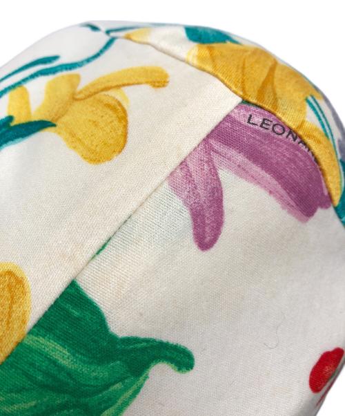 LEONARD（レオナール）LEONARD (レオナール) 花柄ノーカラージャケット ホワイト サイズ:Lの古着・服飾アイテム