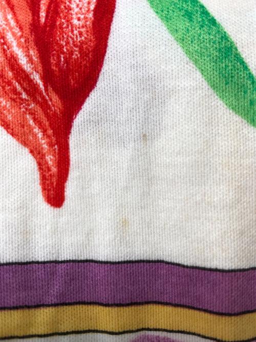 LEONARD（レオナール）LEONARD (レオナール) 花柄ノーカラージャケット ホワイト サイズ:Lの古着・服飾アイテム