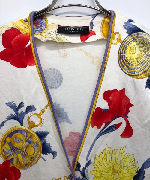 LEONARD（レオナール）LEONARD (レオナール) ロングカーディガン ホワイト サイズ:Lの古着・服飾アイテム