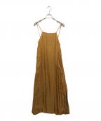 CABANキャバン）の古着「シャイニーツイルポリエステル キャミソールワンピース」｜ブラウン