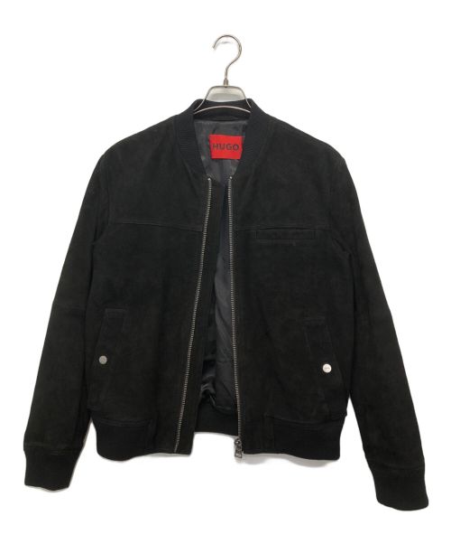 HUGO BOSS（ヒューゴ ボス）HUGO BOSS (ヒューゴ ボス) ゴートスウェードジャケット ブラック サイズ:XSの古着・服飾アイテム