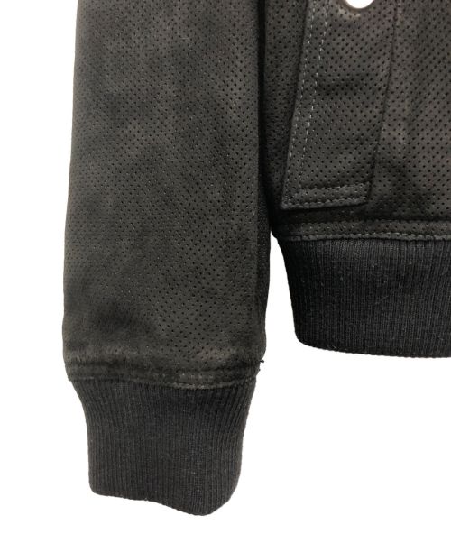 HUGO BOSS（ヒューゴ ボス）HUGO BOSS (ヒューゴ ボス) ゴートスウェードジャケット ブラック サイズ:XSの古着・服飾アイテム