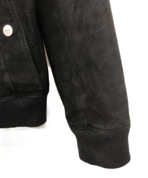 HUGO BOSS（ヒューゴ ボス）HUGO BOSS (ヒューゴ ボス) ゴートスウェードジャケット ブラック サイズ:XSの古着・服飾アイテム