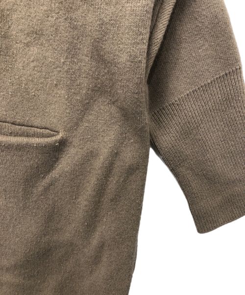 IENA（イエナ）IENA (イエナ) ウールカシミヤニットガウンコート ベージュ サイズ:記載なしの古着・服飾アイテム