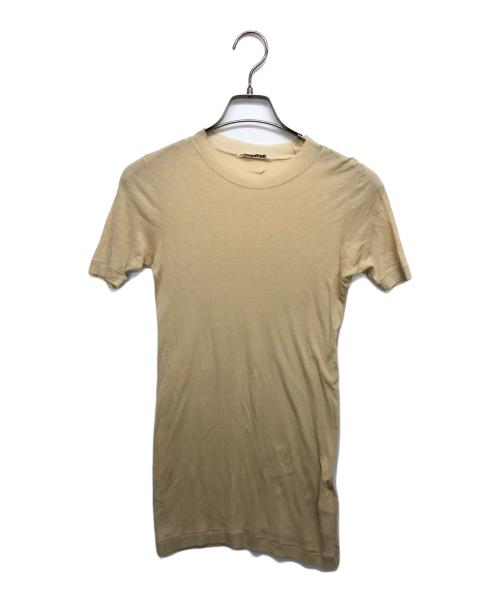 AURALEE（オーラリー）AURALEE (オーラリー) GIZA SUPER HIGH GAUGE SHEER RIB TEE ベージュ サイズ:1の古着・服飾アイテム