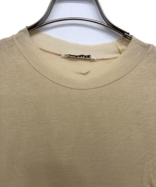 AURALEE（オーラリー）AURALEE (オーラリー) GIZA SUPER HIGH GAUGE SHEER RIB TEE ベージュ サイズ:1の古着・服飾アイテム