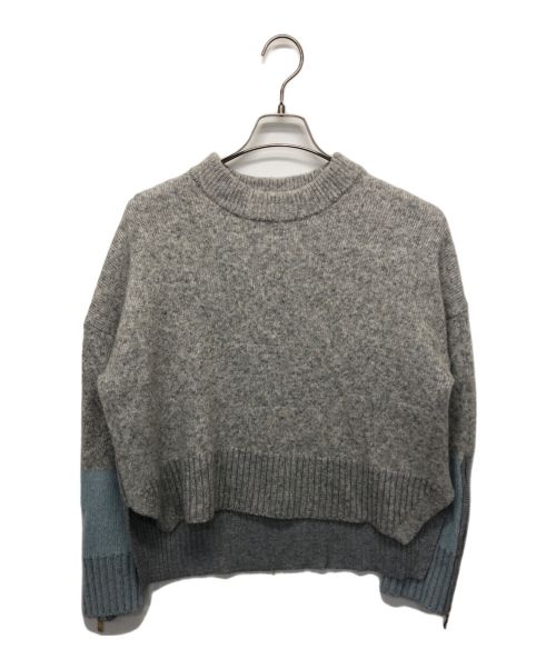 EN'DAY（エンデイ）EN'DAY (エンデイ) スリーブジップニット グレー サイズ:記載なしの古着・服飾アイテム