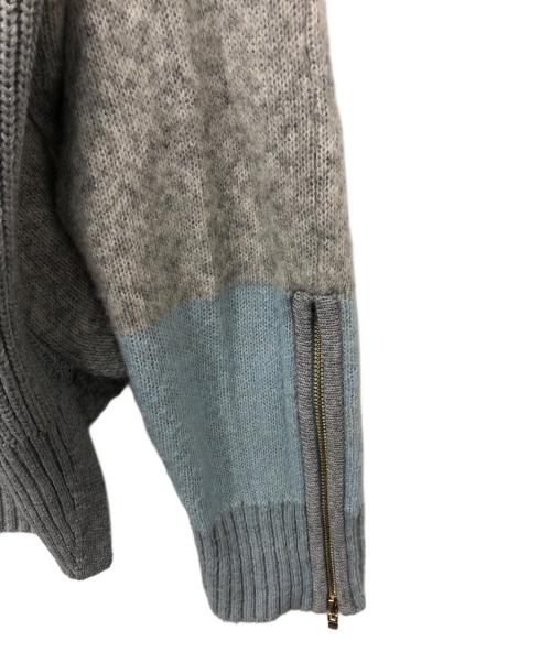 EN'DAY（エンデイ）EN'DAY (エンデイ) スリーブジップニット グレー サイズ:記載なしの古着・服飾アイテム