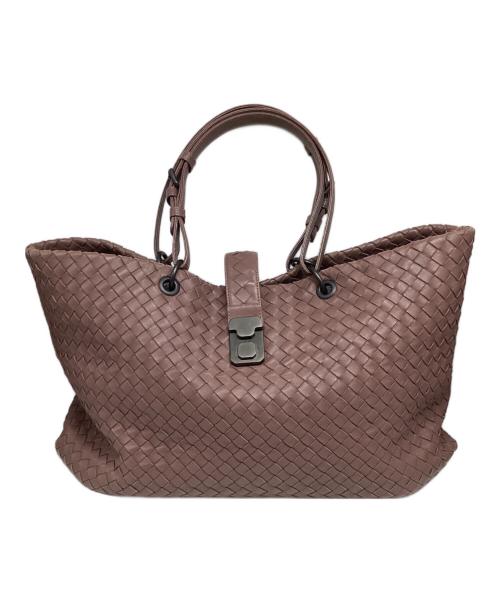 BOTTEGA VENETA（ボッテガベネタ）BOTTEGA VENETA (ボッテガベネタ) イントレチャートトートバッグ ピンクの古着・服飾アイテム