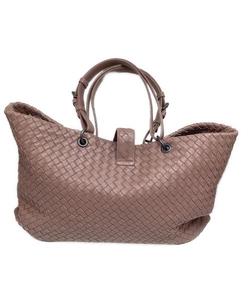 BOTTEGA VENETA（ボッテガベネタ）BOTTEGA VENETA (ボッテガベネタ) イントレチャートトートバッグ ピンクの古着・服飾アイテム