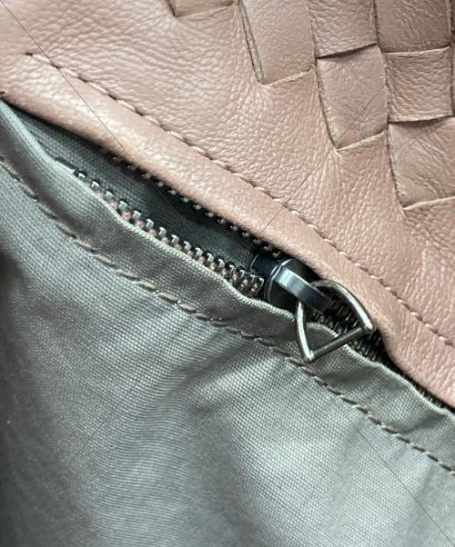 BOTTEGA VENETA（ボッテガベネタ）BOTTEGA VENETA (ボッテガベネタ) イントレチャートトートバッグ ピンクの古着・服飾アイテム