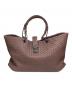 BOTTEGA VENETA（ボッテガベネタ）の古着「イントレチャートトートバッグ」｜ピンク