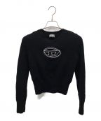 DIESELディーゼル）の古着「カットアウトDロゴニット」｜ブラック
