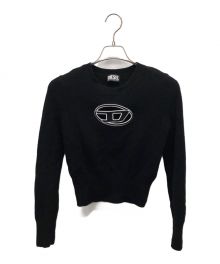 DIESEL（ディーゼル）の古着「カットアウトDロゴニット」｜ブラック