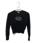 DIESEL（ディーゼル）の古着「カットアウトDロゴニット」｜ブラック