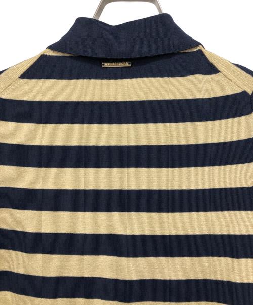 MICHAEL KORS（マイケル・コース）MICHAEL KORS (マイケルコース) ニットポロドレス ゴールド×ネイビー サイズ:Sの古着・服飾アイテム